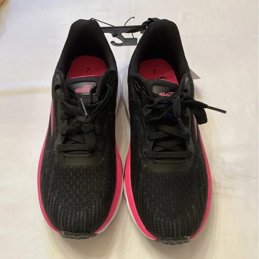Avia Women's Gel Running Shoes Black Pink Mesh Athletic Sneakers Size 7  Comfort